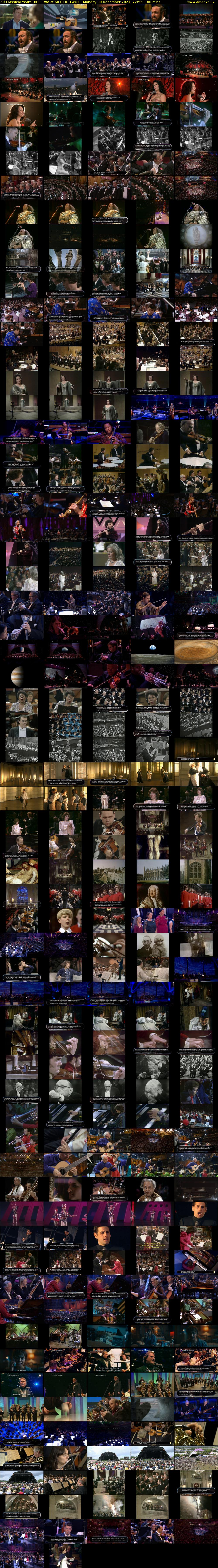 60 Classical Years: BBC Two at 60 (BBC TWO) Monday 30 December 2024 22:55 - 01:55