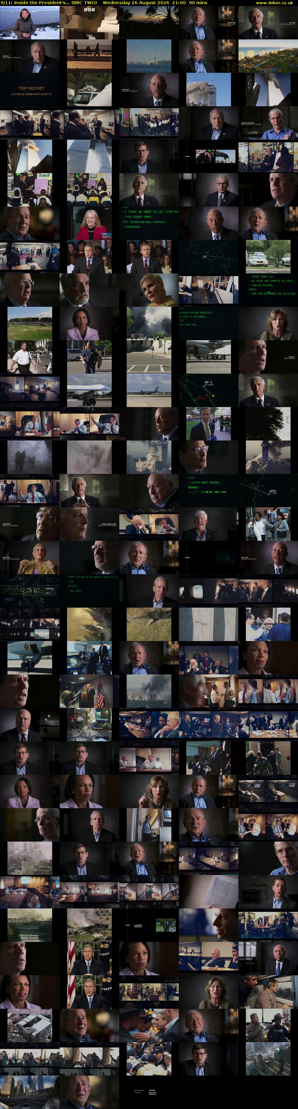9/11: Inside the President's... (BBC TWO) Wednesday 26 August 2026 21:00 - 22:30