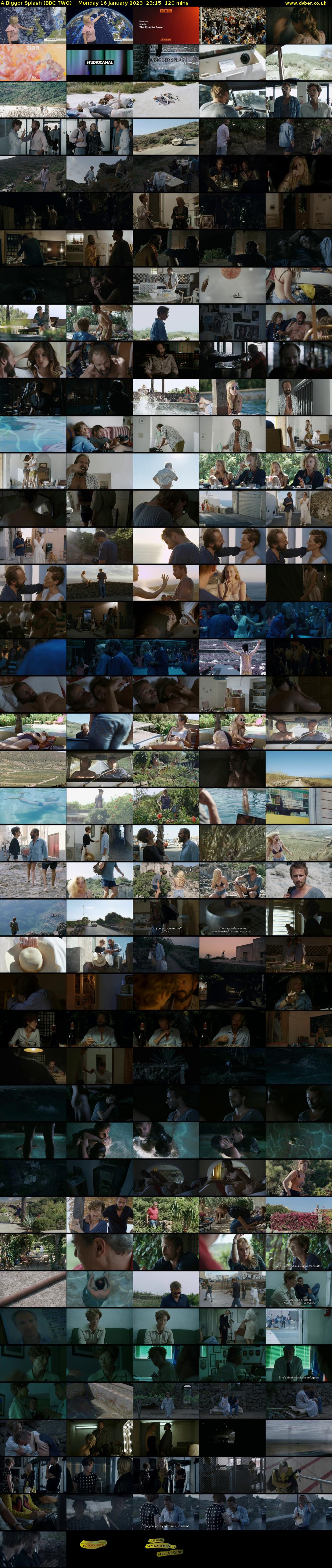 A Bigger Splash (BBC TWO) Monday 16 January 2023 23:15 - 01:15