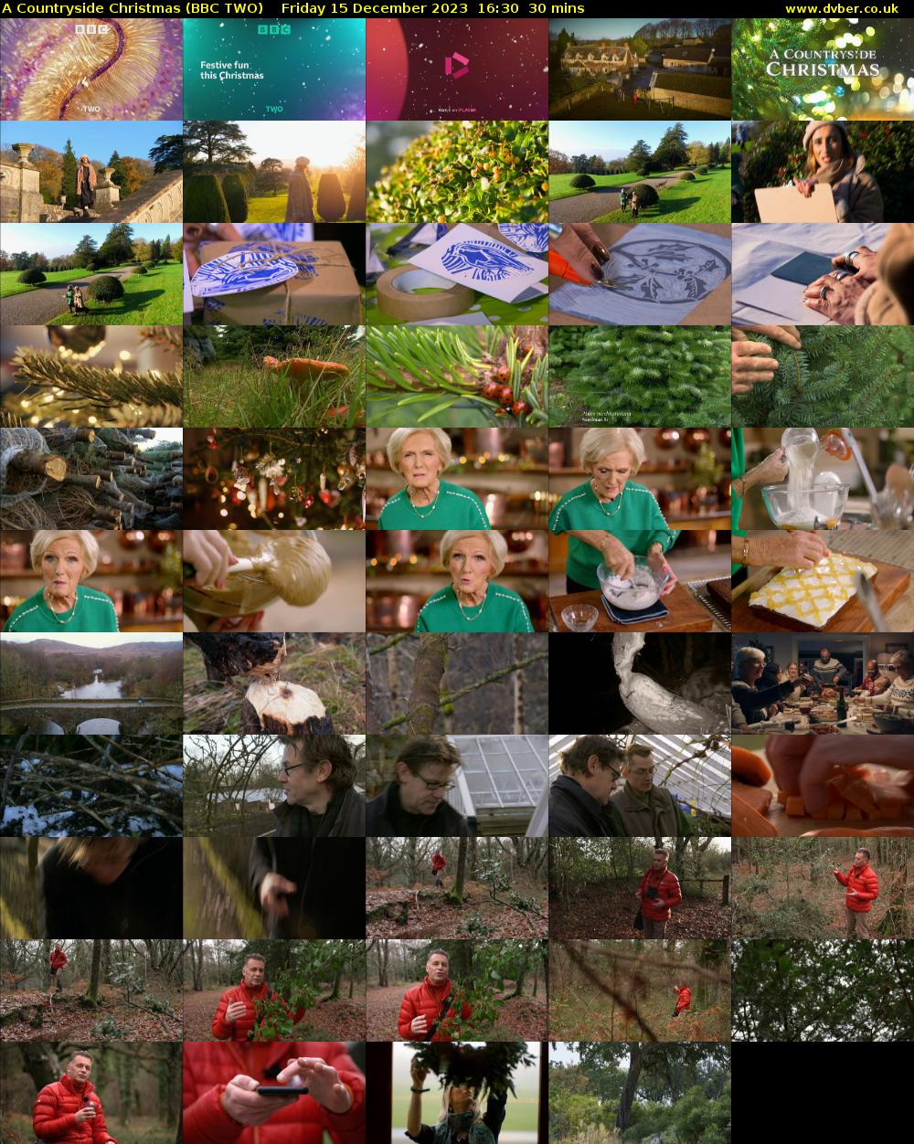 A Countryside Christmas (BBC TWO) Friday 15 December 2023 16:30 - 17:00