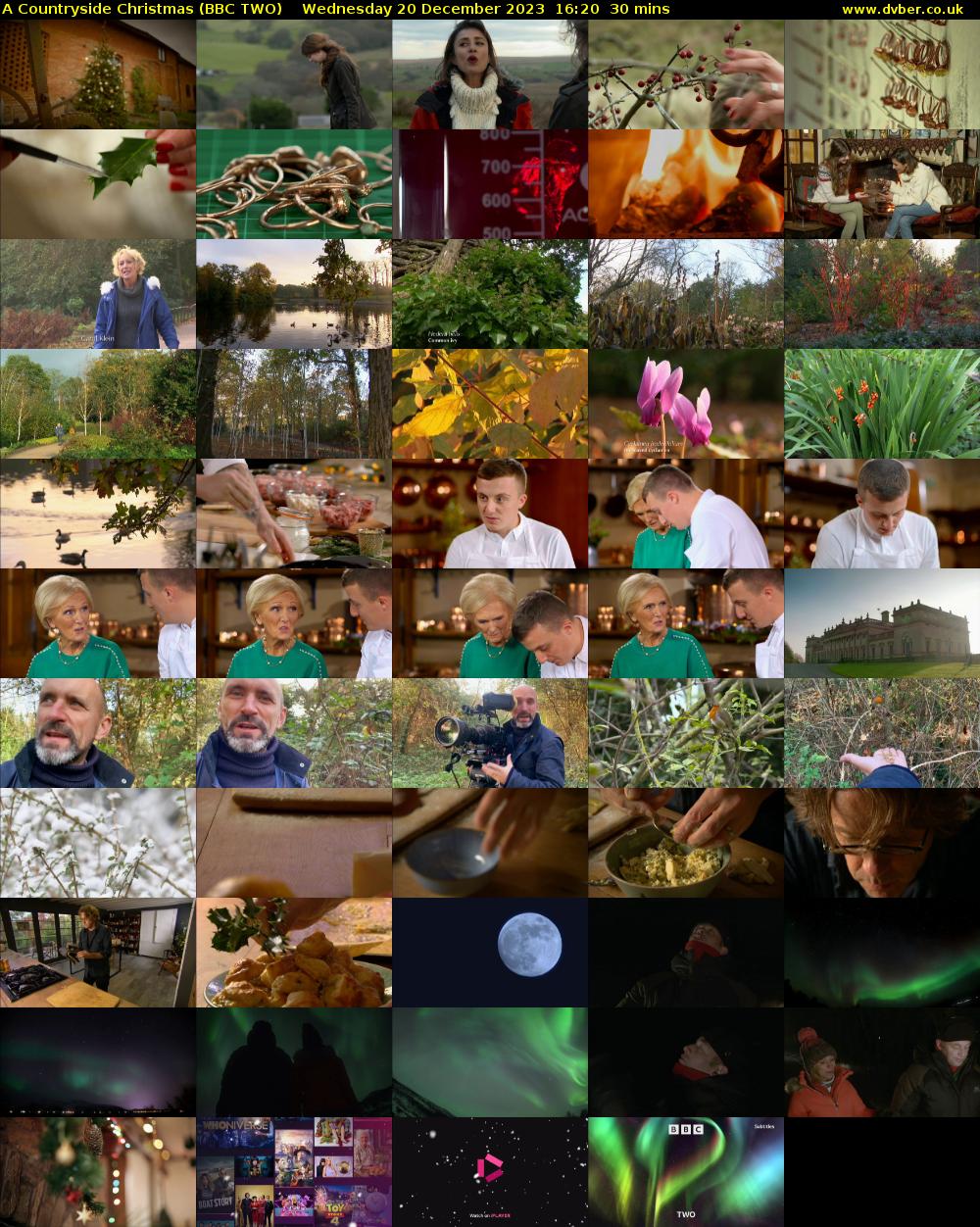 A Countryside Christmas (BBC TWO) Wednesday 20 December 2023 16:20 - 16:50