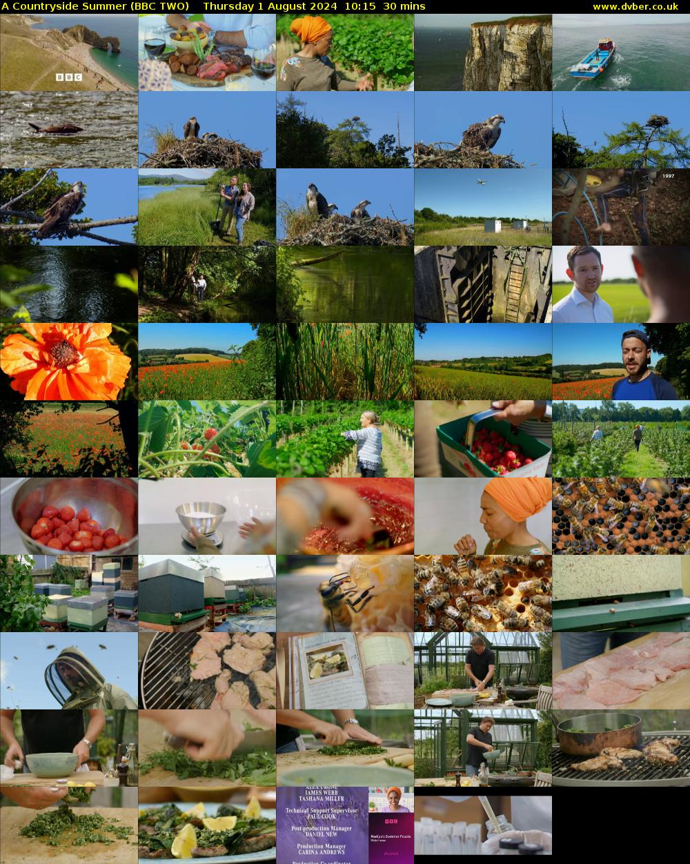 A Countryside Summer (BBC TWO) Thursday 1 August 2024 10:15 - 10:45