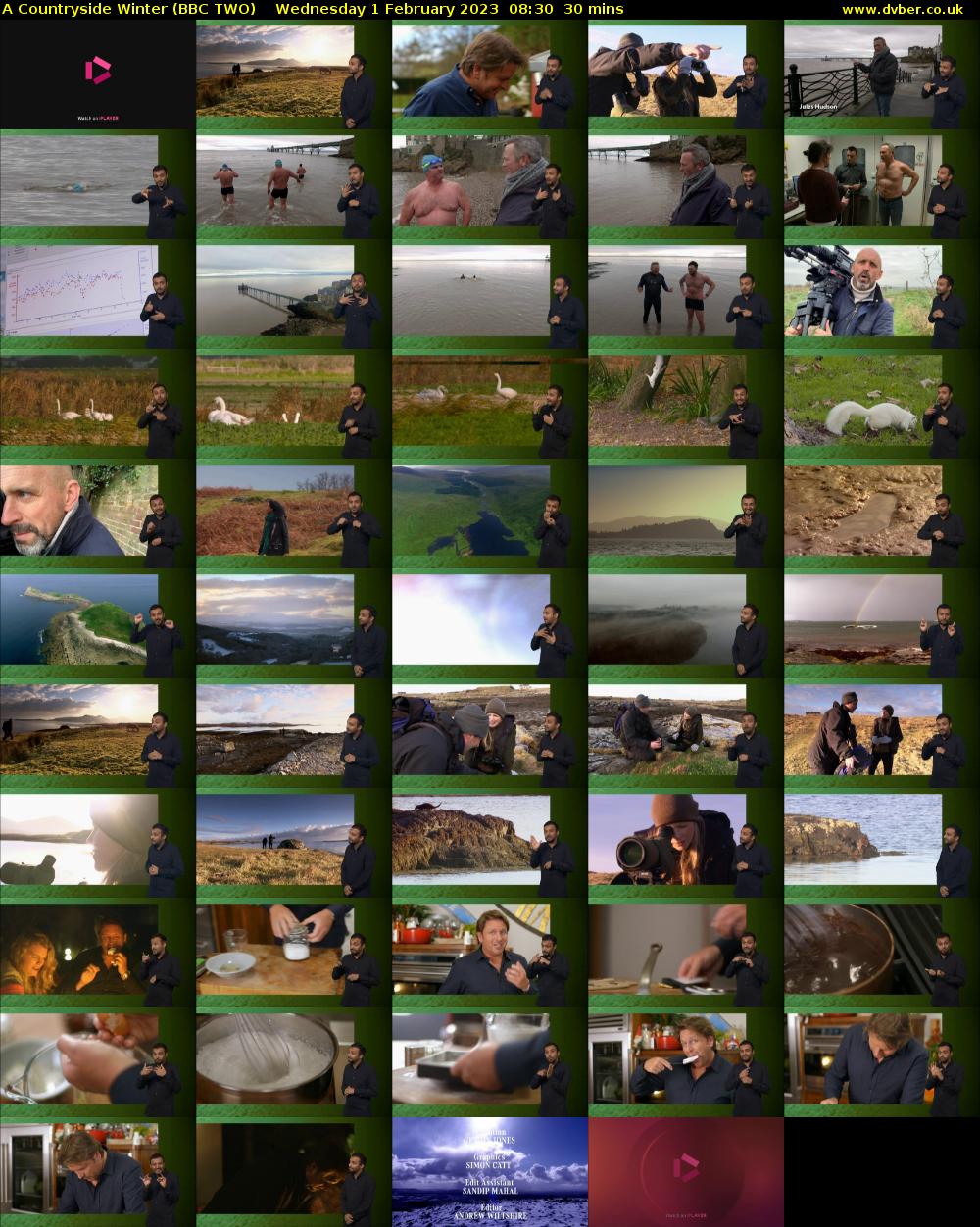 A Countryside Winter (BBC TWO) Wednesday 1 February 2023 08:30 - 09:00