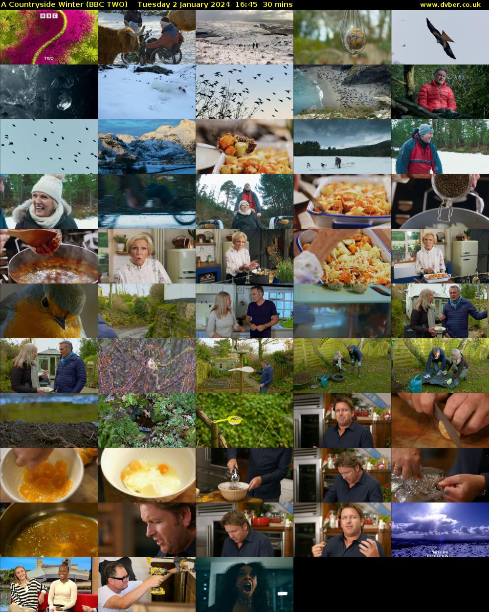 A Countryside Winter (BBC TWO) Tuesday 2 January 2024 16:45 - 17:15