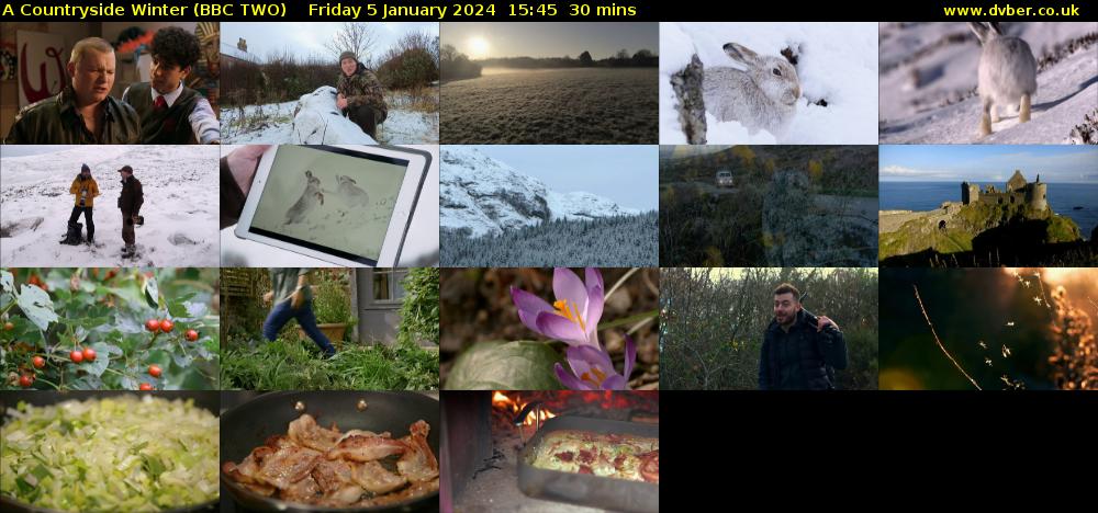 A Countryside Winter (BBC TWO) Friday 5 January 2024 15:45 - 16:15