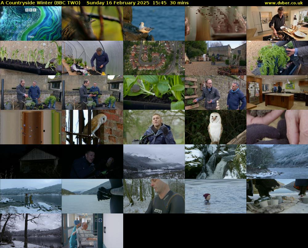 A Countryside Winter (BBC TWO) Sunday 16 February 2025 15:45 - 16:15