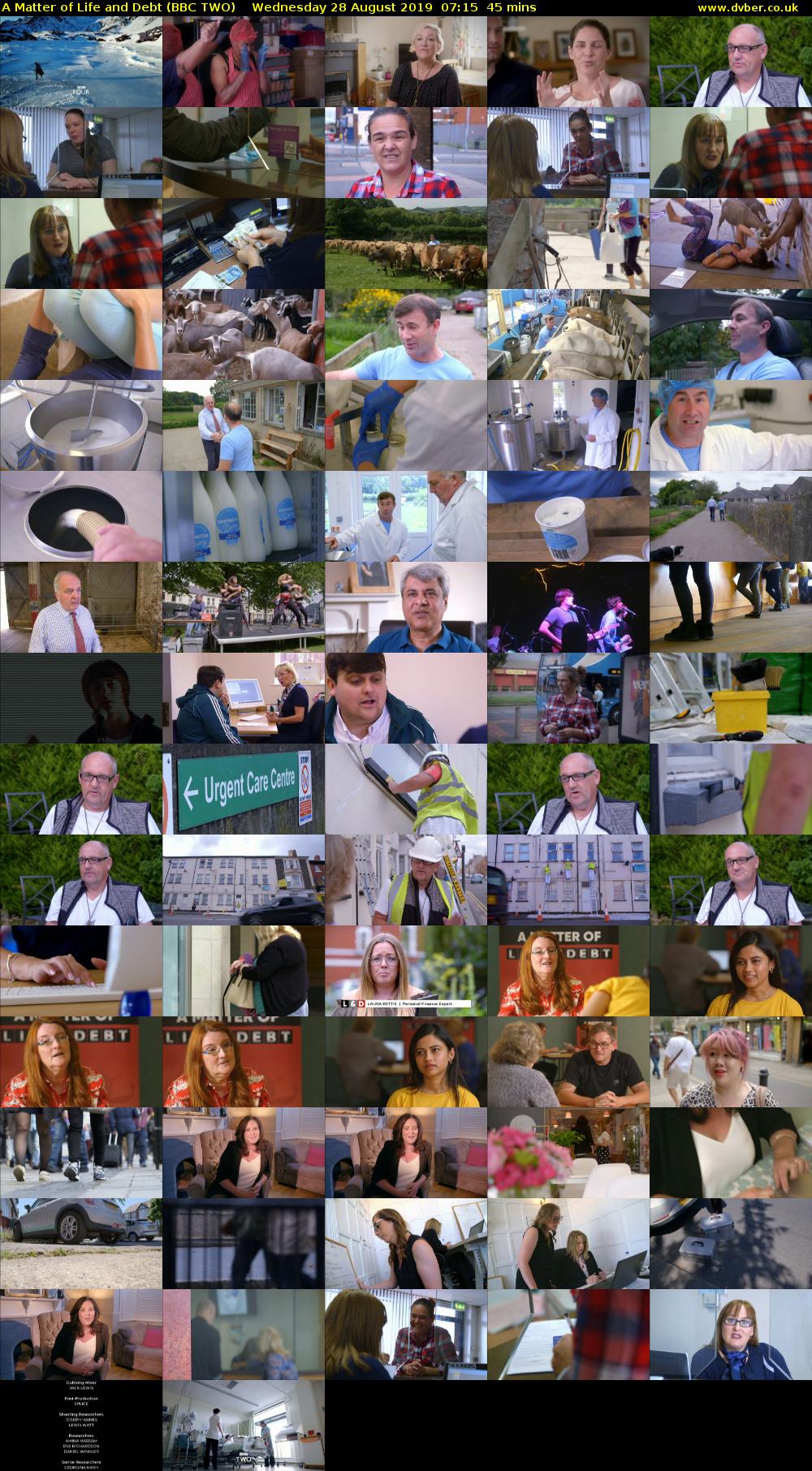 A Matter of Life and Debt (BBC TWO) Wednesday 28 August 2019 07:15 - 08:00