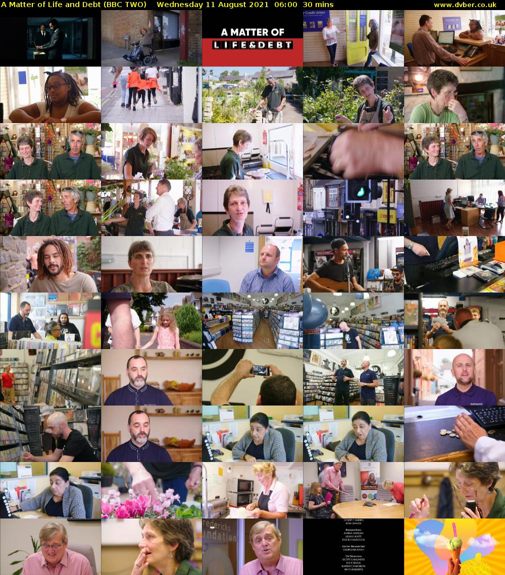 A Matter of Life and Debt (BBC TWO) Wednesday 11 August 2021 06:00 - 06:30