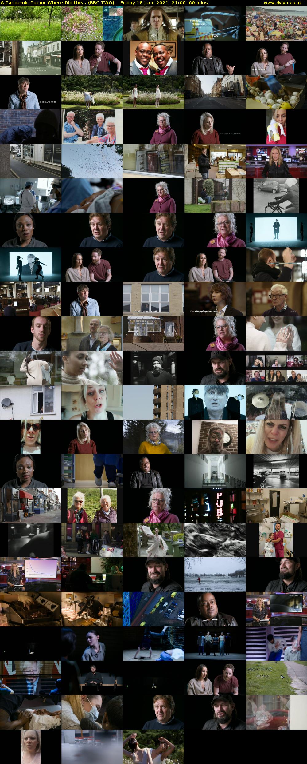 A Pandemic Poem: Where Did the... (BBC TWO) Friday 18 June 2021 21:00 - 22:00
