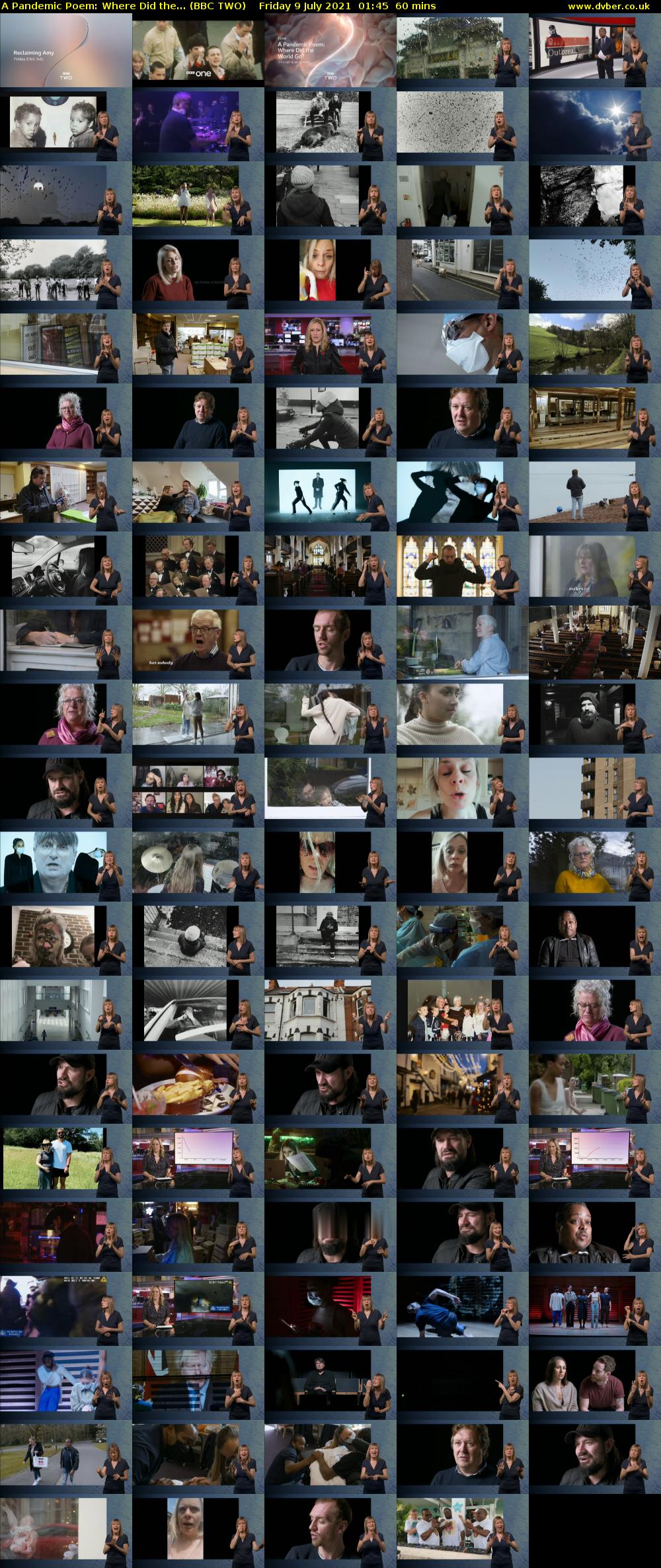 A Pandemic Poem: Where Did the... (BBC TWO) Friday 9 July 2021 01:45 - 02:45