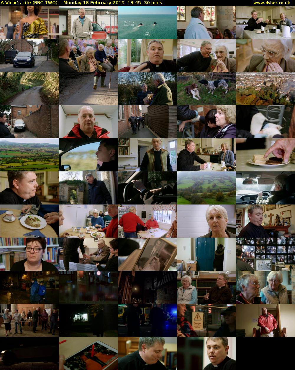 A Vicar's Life (BBC TWO) Monday 18 February 2019 13:45 - 14:15