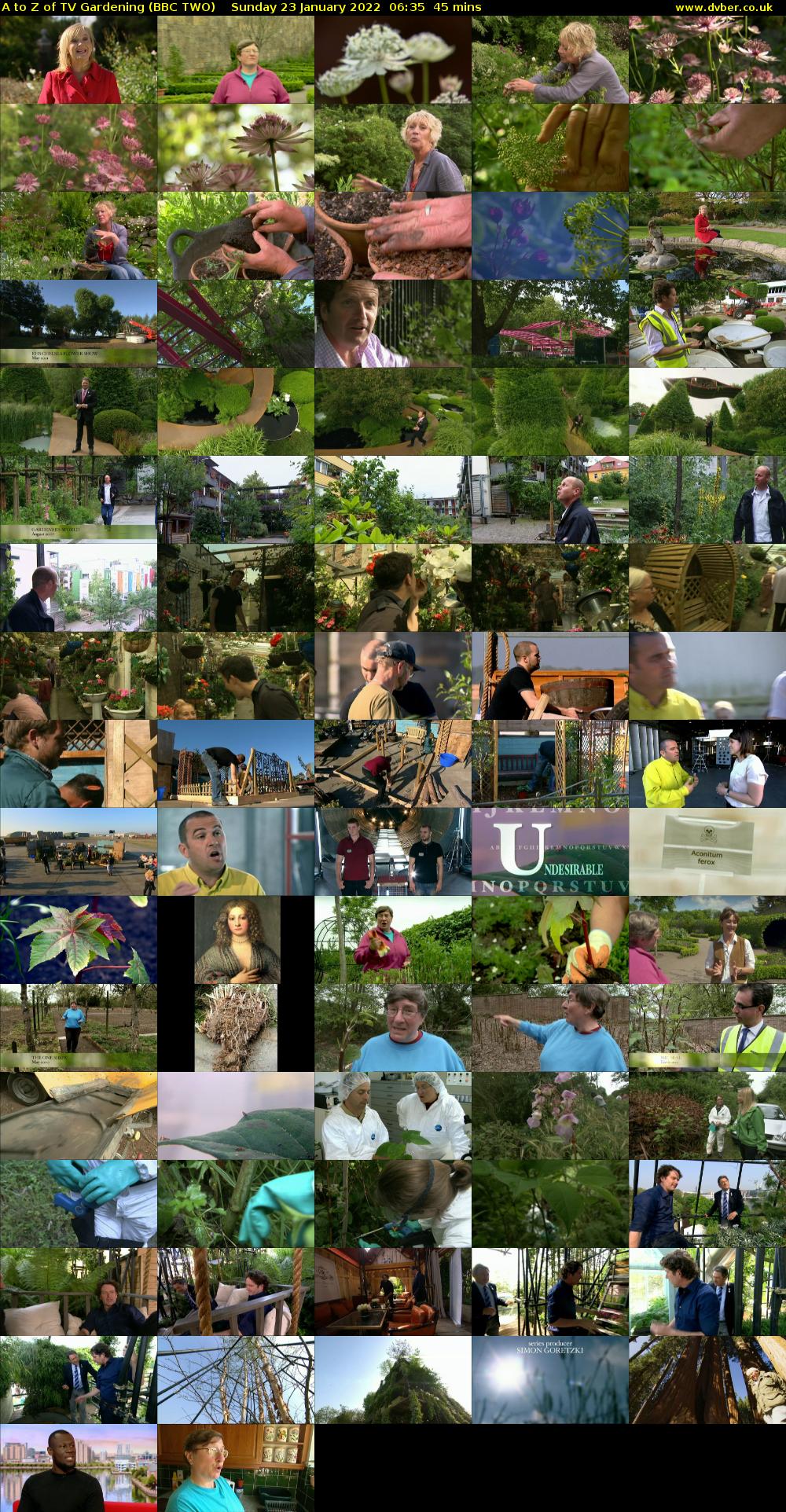 A to Z of TV Gardening (BBC TWO) Sunday 23 January 2022 06:35 - 07:20