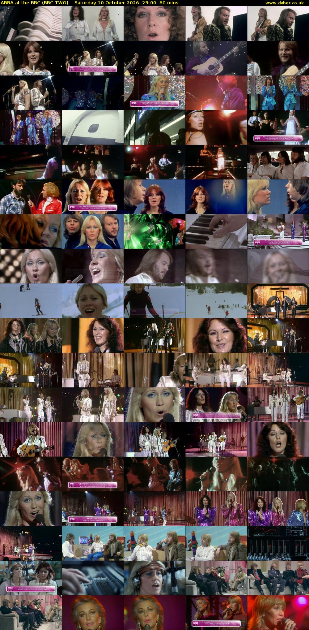 ABBA at the BBC (BBC TWO) Saturday 10 October 2026 23:00 - 00:00