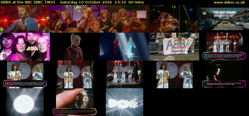ABBA at the BBC (BBC TWO) Saturday 10 October 2026 23:10 - 00:10