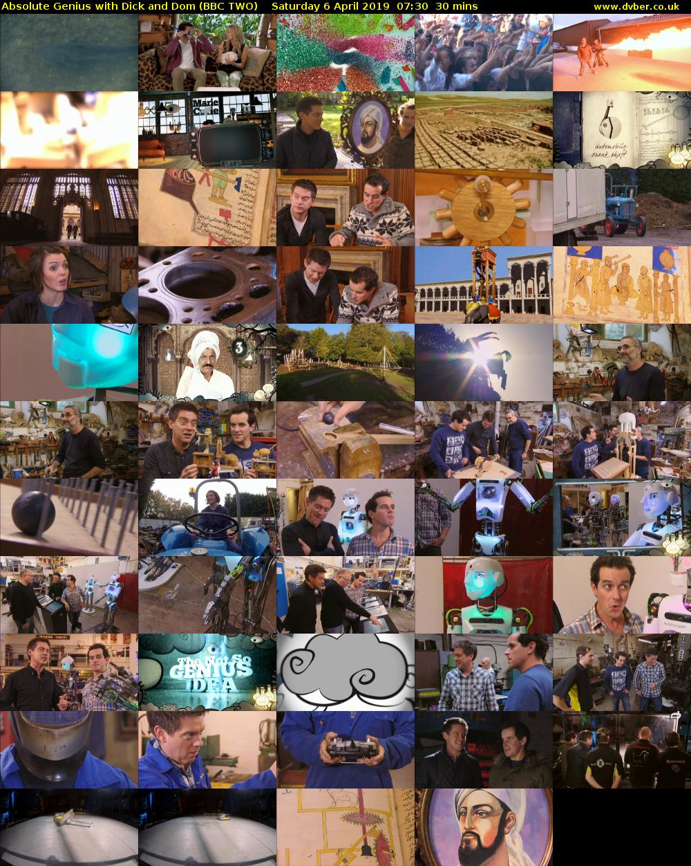 Absolute Genius with Dick and Dom (BBC TWO) Saturday 6 April 2019 07:30 - 08:00