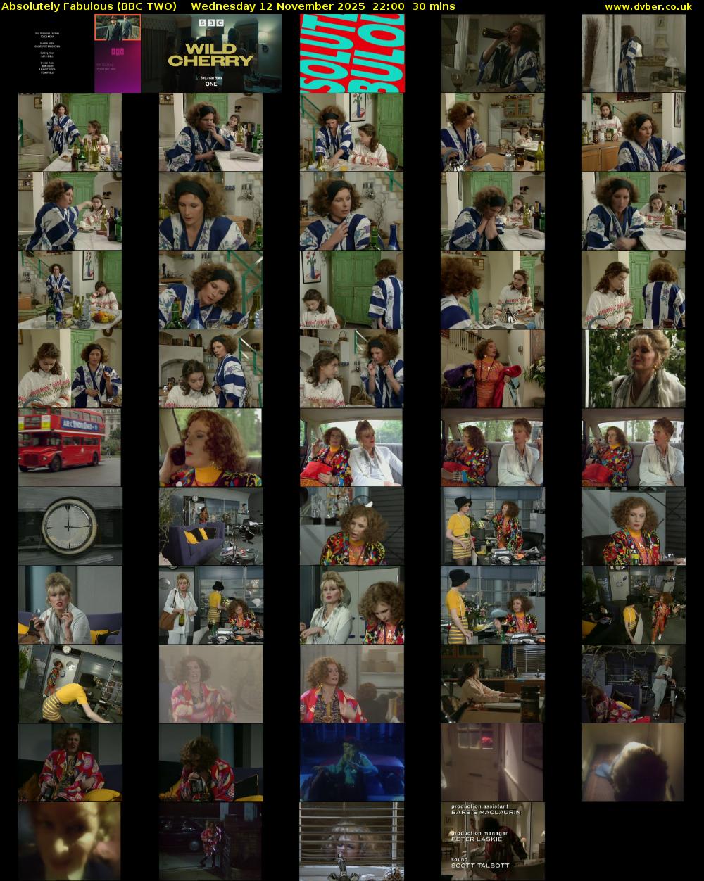 Absolutely Fabulous (BBC TWO) Wednesday 12 November 2025 22:00 - 22:30