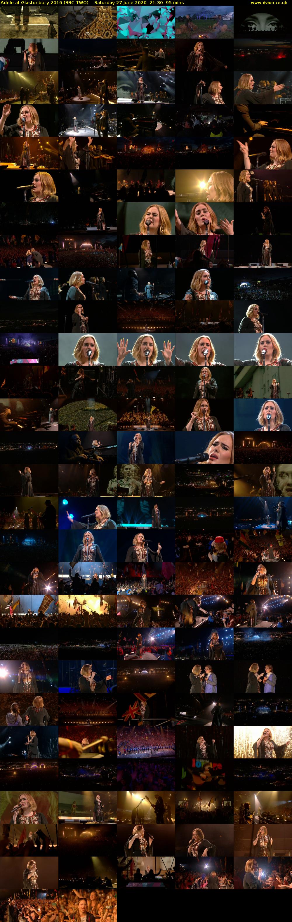 Adele at Glastonbury 2016 (BBC TWO) Saturday 27 June 2020 21:30 - 23:05