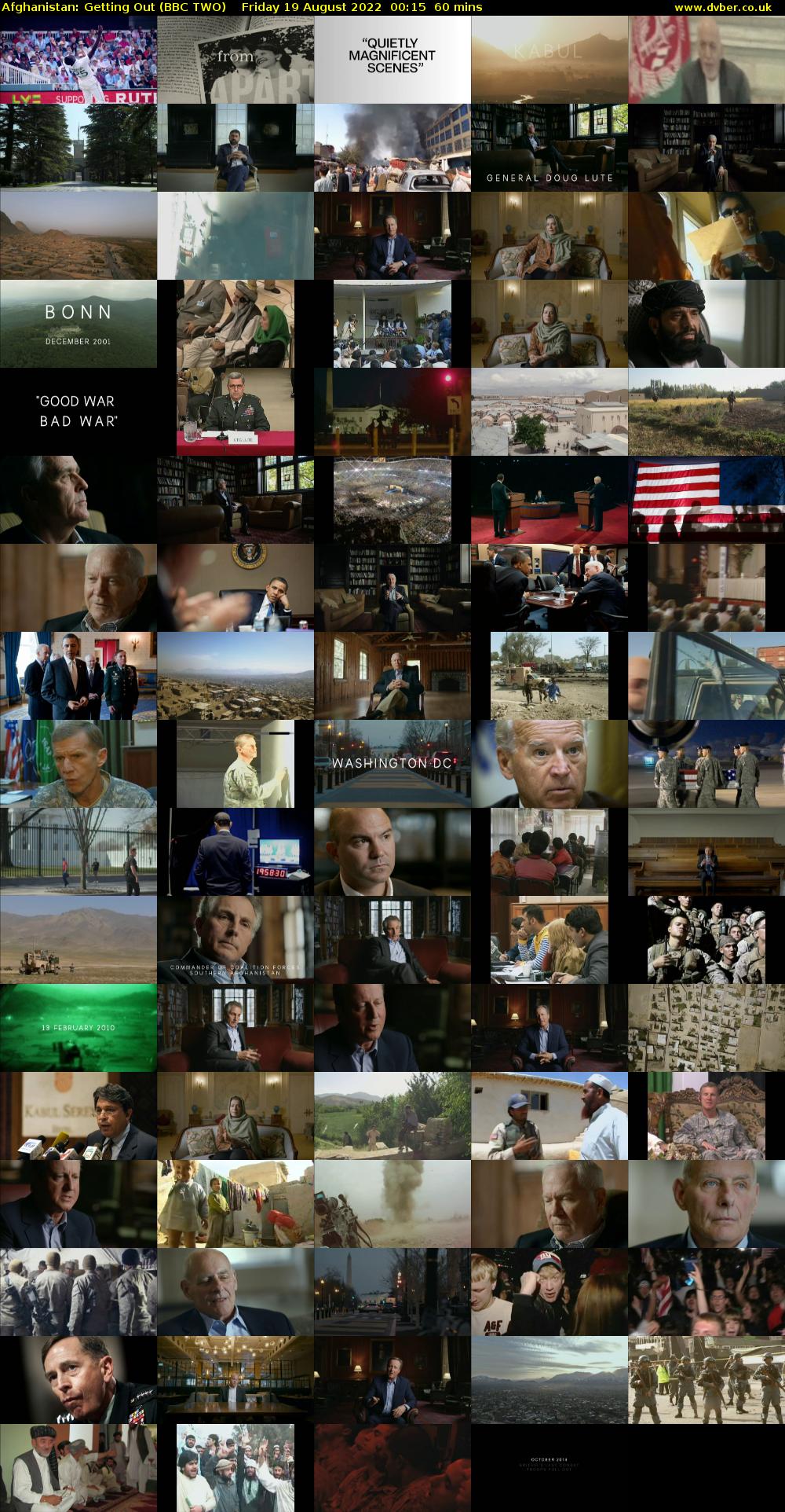 Afghanistan: Getting Out (BBC TWO) Friday 19 August 2022 00:15 - 01:15