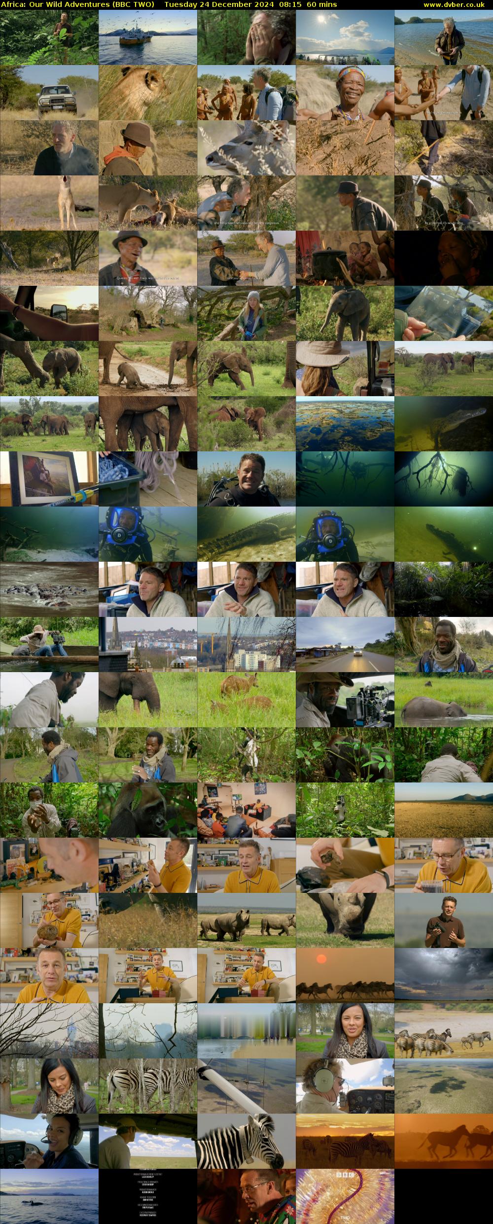 Africa: Our Wild Adventures (BBC TWO) Tuesday 24 December 2024 08:15 - 09:15