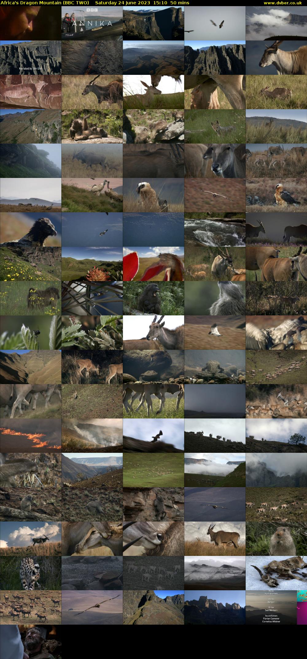 Africa's Dragon Mountain (BBC TWO) Saturday 24 June 2023 15:10 - 16:00