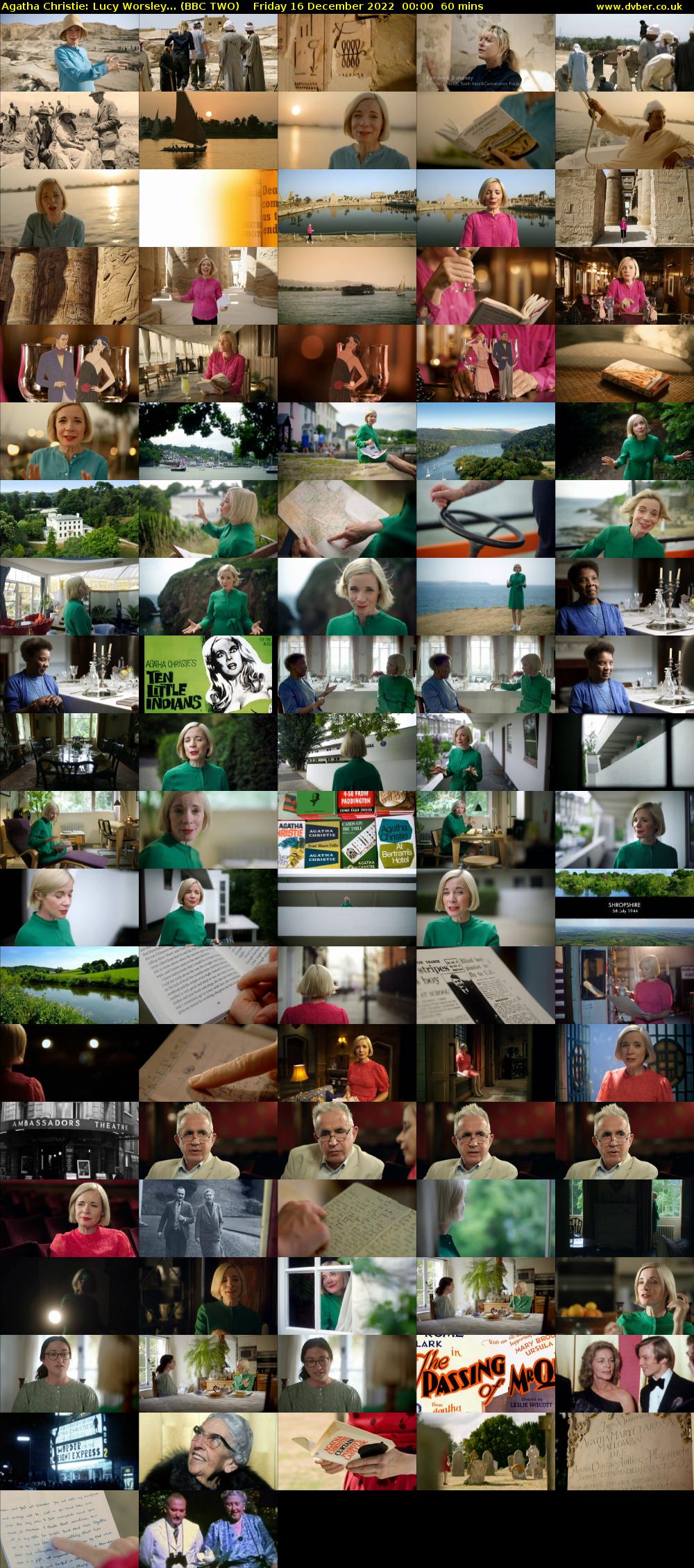 Agatha Christie: Lucy Worsley... (BBC TWO) Friday 16 December 2022 00:00 - 01:00