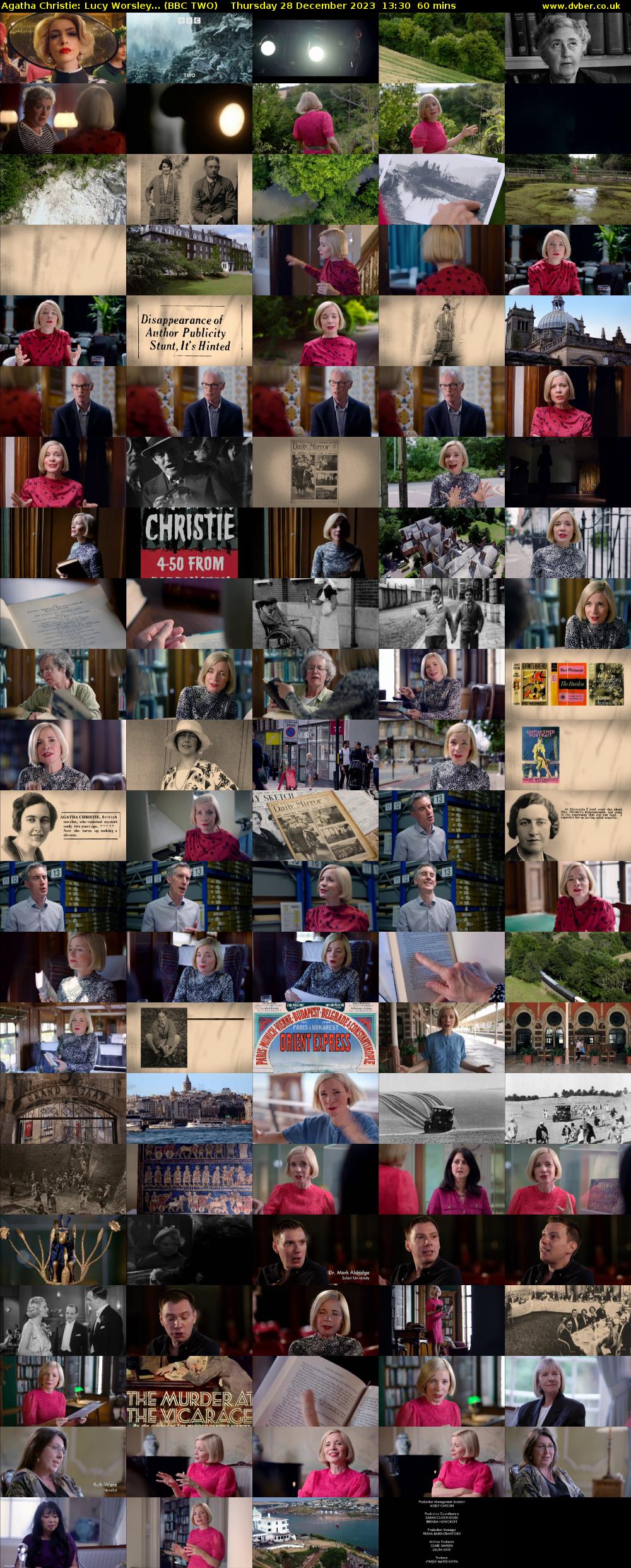 Agatha Christie: Lucy Worsley... (BBC TWO) Thursday 28 December 2023 13:30 - 14:30