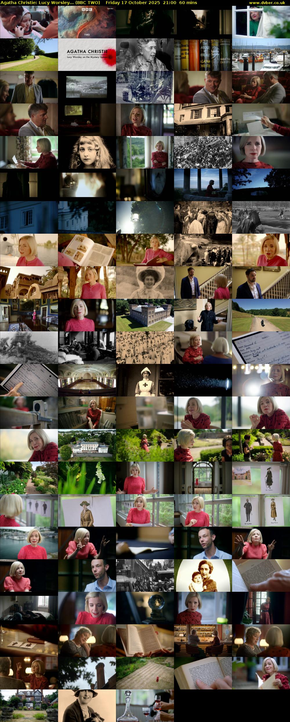 Agatha Christie: Lucy Worsley... (BBC TWO) Friday 17 October 2025 21:00 - 22:00