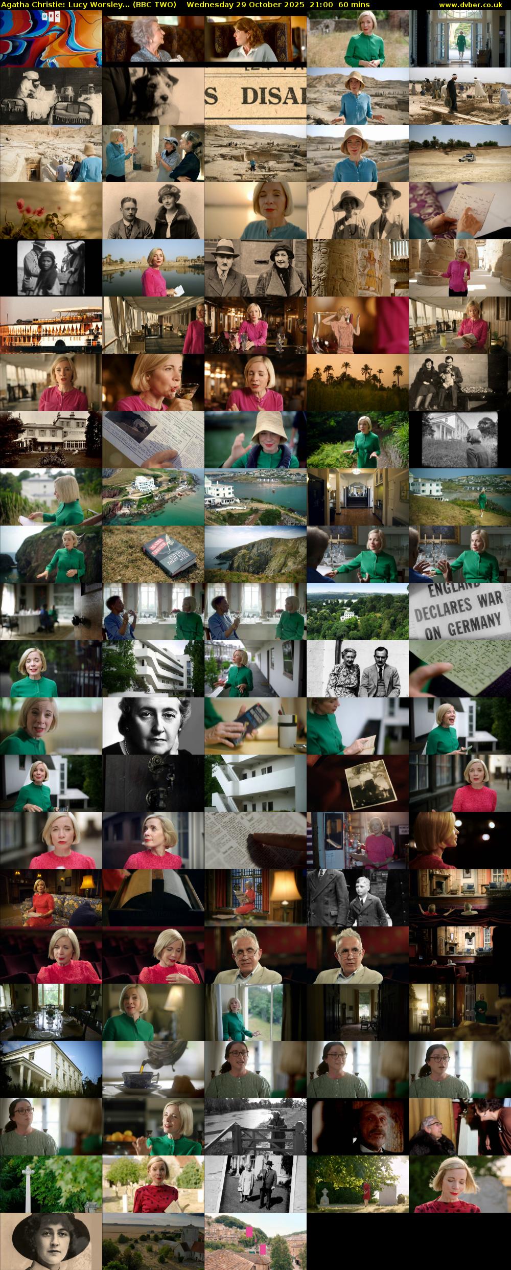 Agatha Christie: Lucy Worsley... (BBC TWO) Wednesday 29 October 2025 21:00 - 22:00