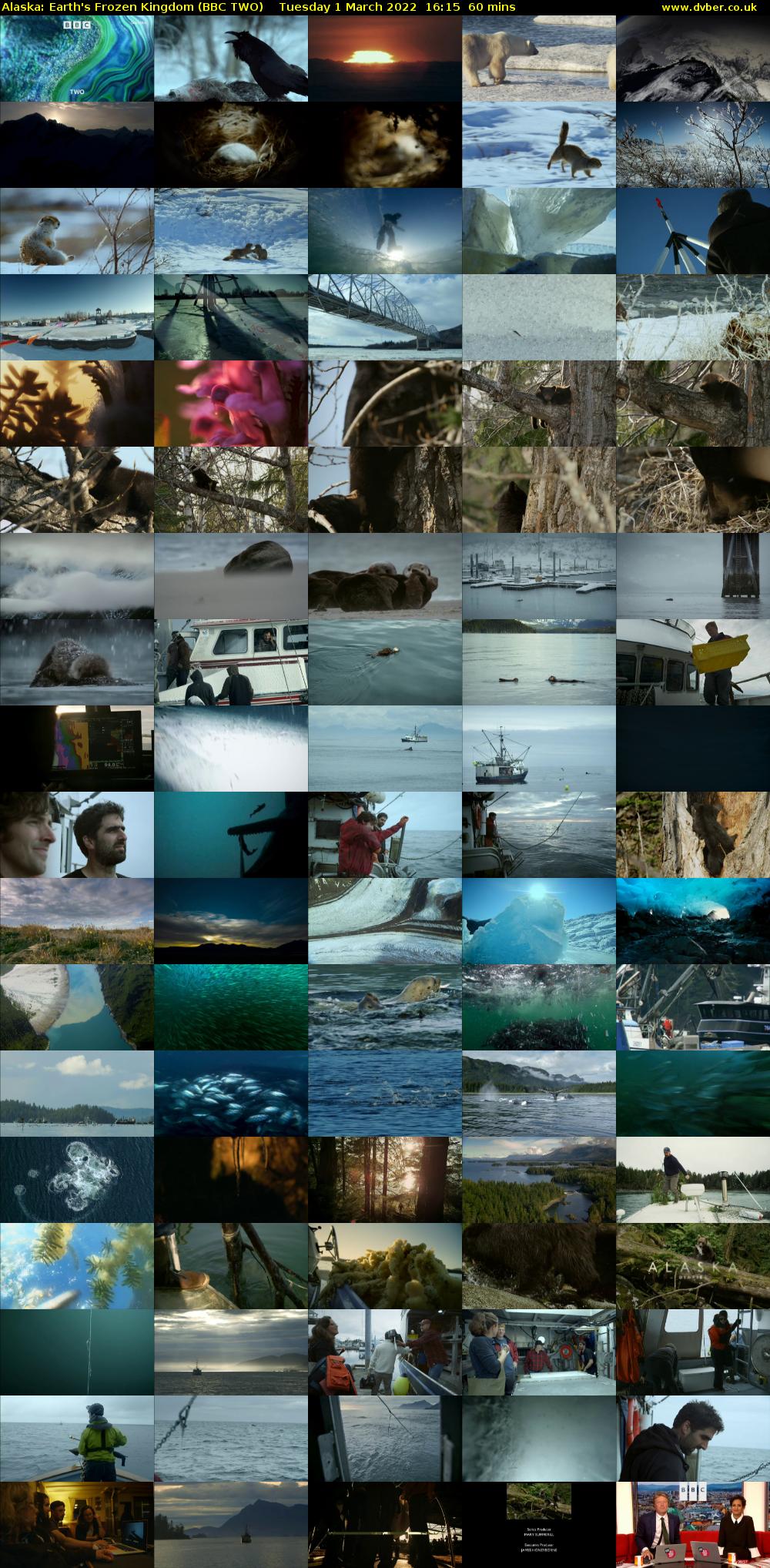 Alaska: Earth's Frozen Kingdom (BBC TWO) Tuesday 1 March 2022 16:15 - 17:15