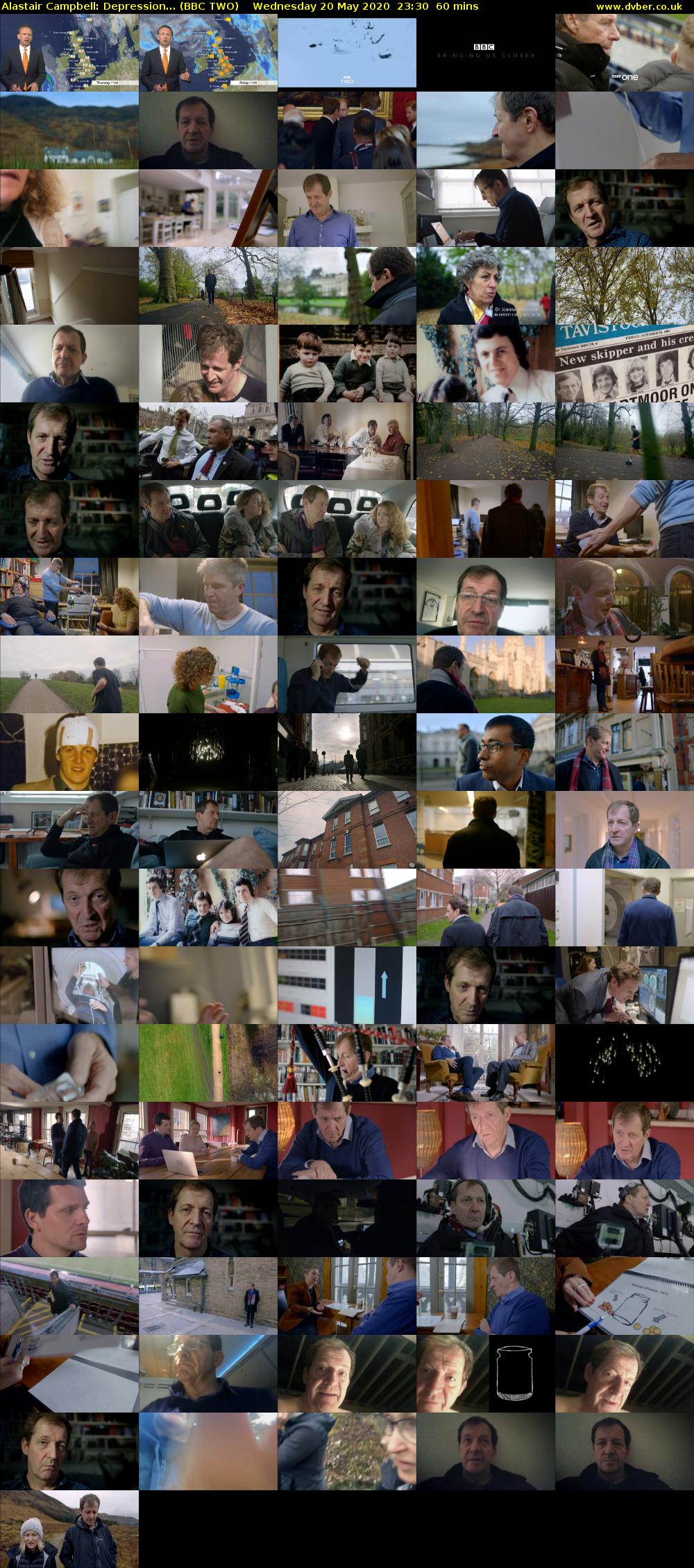Alastair Campbell: Depression... (BBC TWO) Wednesday 20 May 2020 23:30 - 00:30