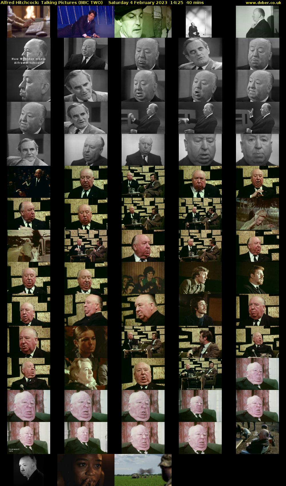 Alfred Hitchcock: Talking Pictures (BBC TWO) Saturday 4 February 2023 14:25 - 15:05