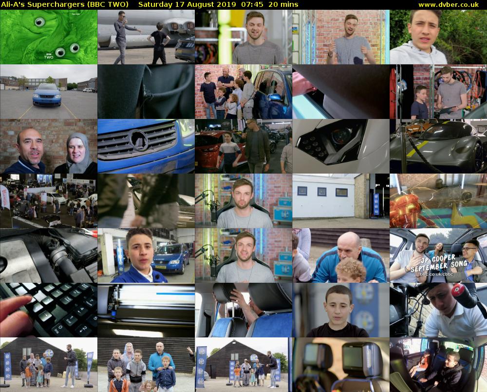 Ali-A's Superchargers (BBC TWO) Saturday 17 August 2019 07:45 - 08:05
