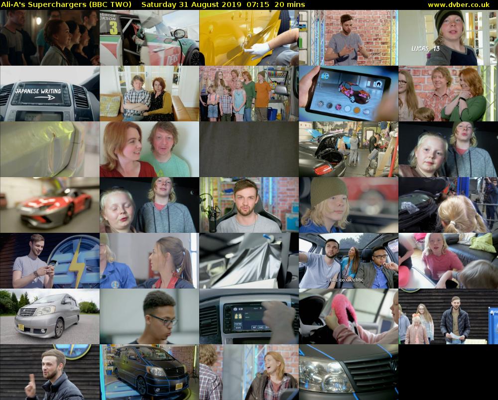 Ali-A's Superchargers (BBC TWO) Saturday 31 August 2019 07:15 - 07:35