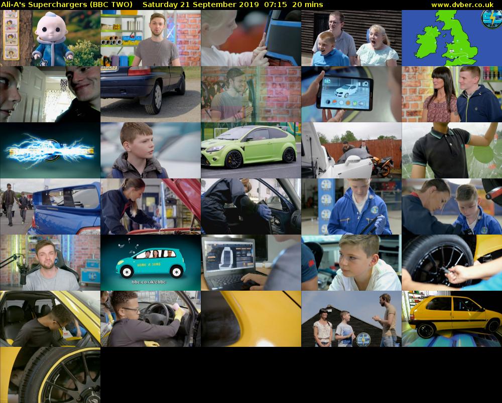Ali-A's Superchargers (BBC TWO) Saturday 21 September 2019 07:15 - 07:35