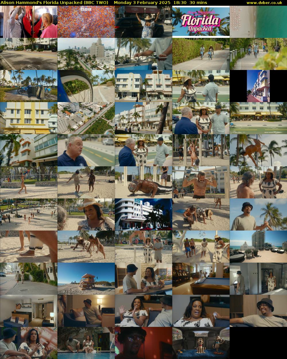 Alison Hammond's Florida Unpacked (BBC TWO) Monday 3 February 2025 18:30 - 19:00