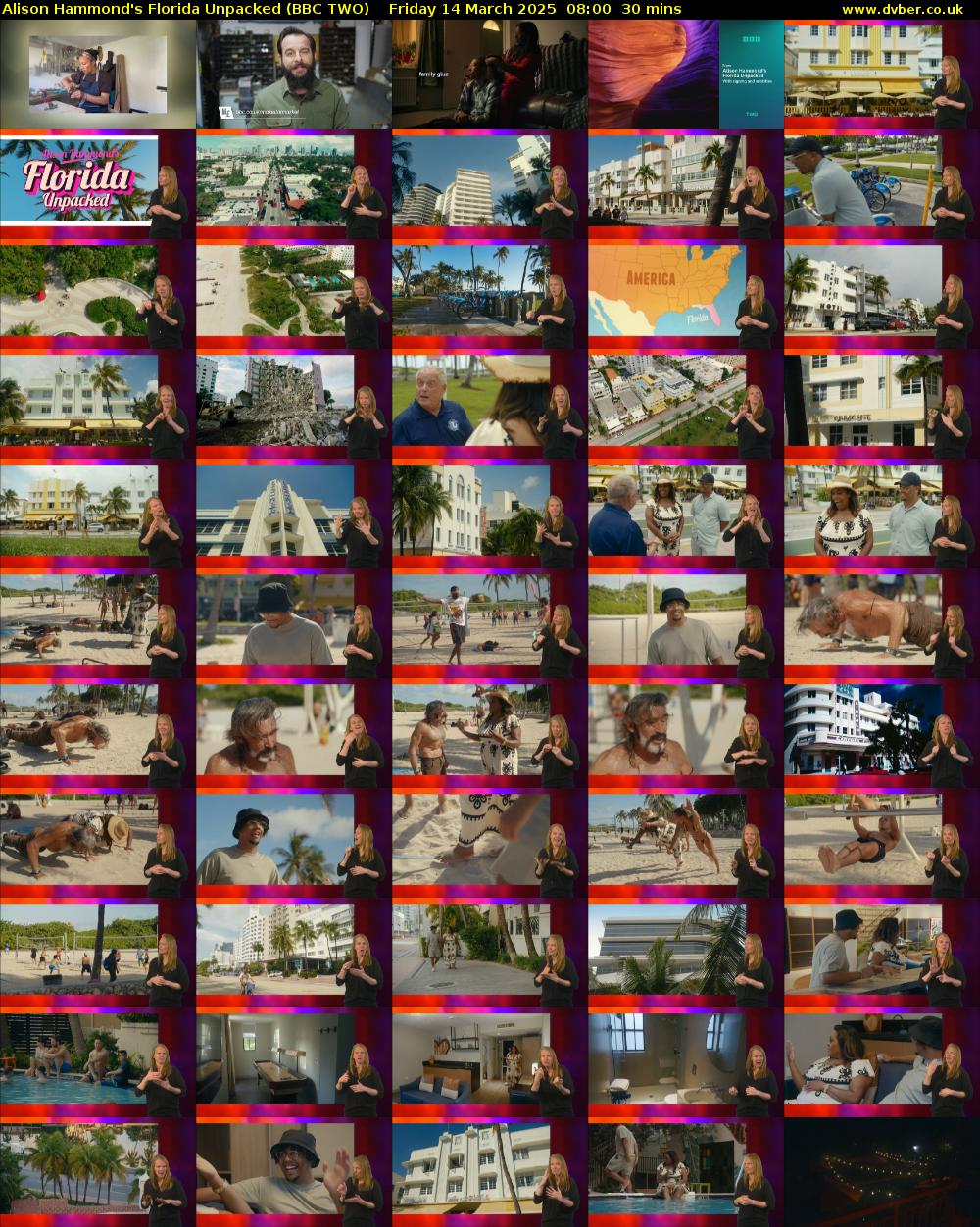 Alison Hammond's Florida Unpacked (BBC TWO) Friday 14 March 2025 08:00 - 08:30