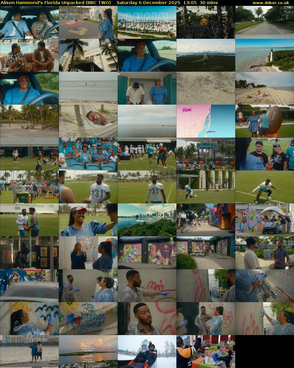 Alison Hammond's Florida Unpacked (BBC TWO) Saturday 6 December 2025 13:05 - 13:35