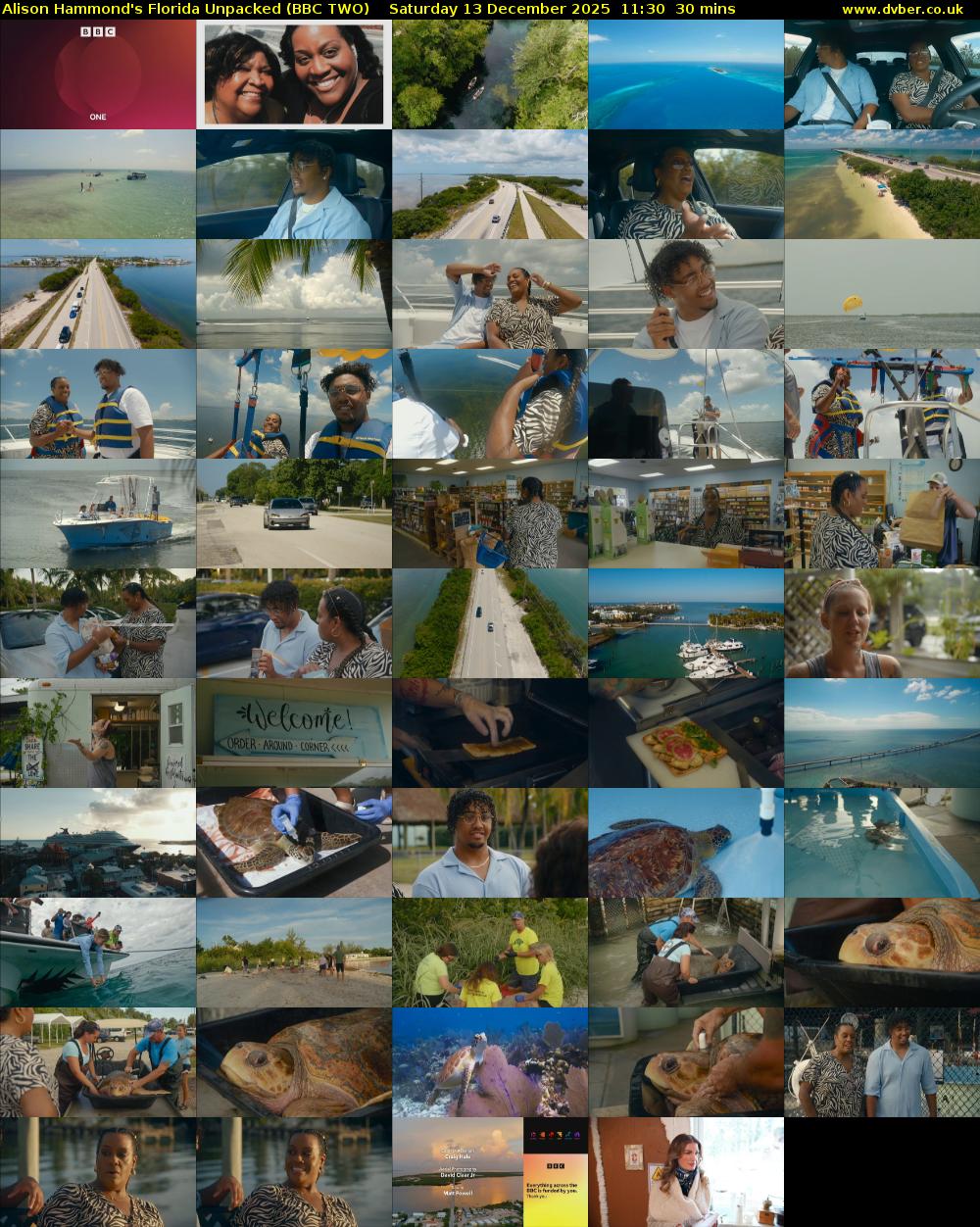 Alison Hammond's Florida Unpacked (BBC TWO) Saturday 13 December 2025 11:30 - 12:00