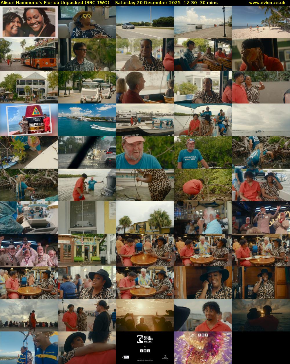 Alison Hammond's Florida Unpacked (BBC TWO) Saturday 20 December 2025 12:30 - 13:00