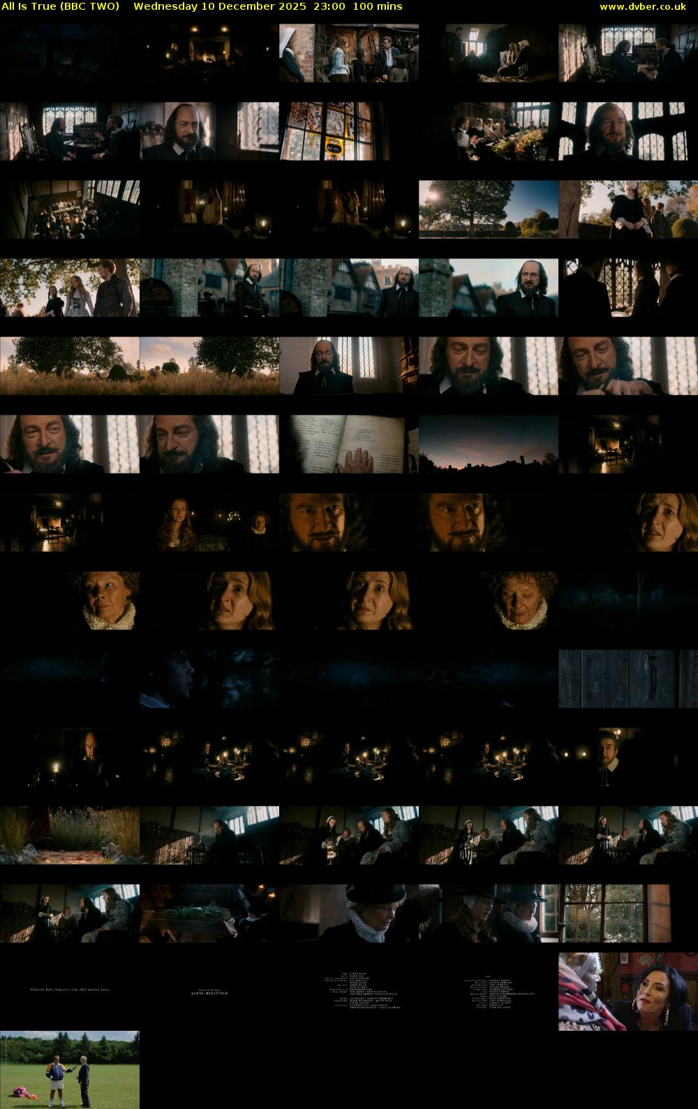 All Is True (BBC TWO) Wednesday 10 December 2025 23:00 - 00:40