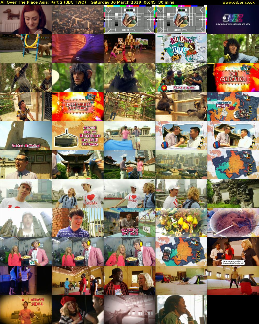 All Over the Place Asia: Part 2 (BBC TWO) Saturday 30 March 2019 06:45 - 07:15