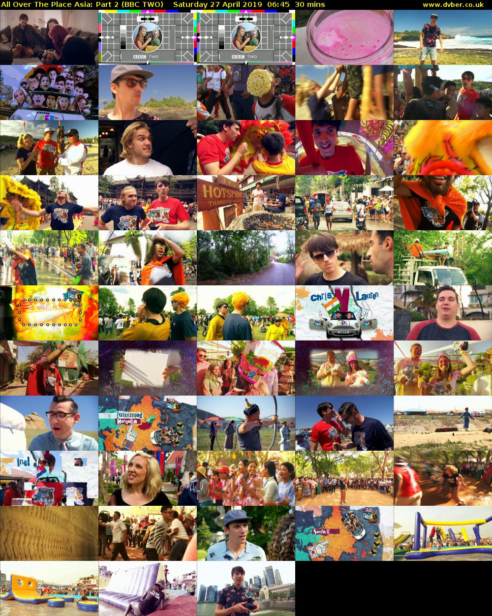 All Over the Place Asia: Part 2 (BBC TWO) Saturday 27 April 2019 06:45 - 07:15