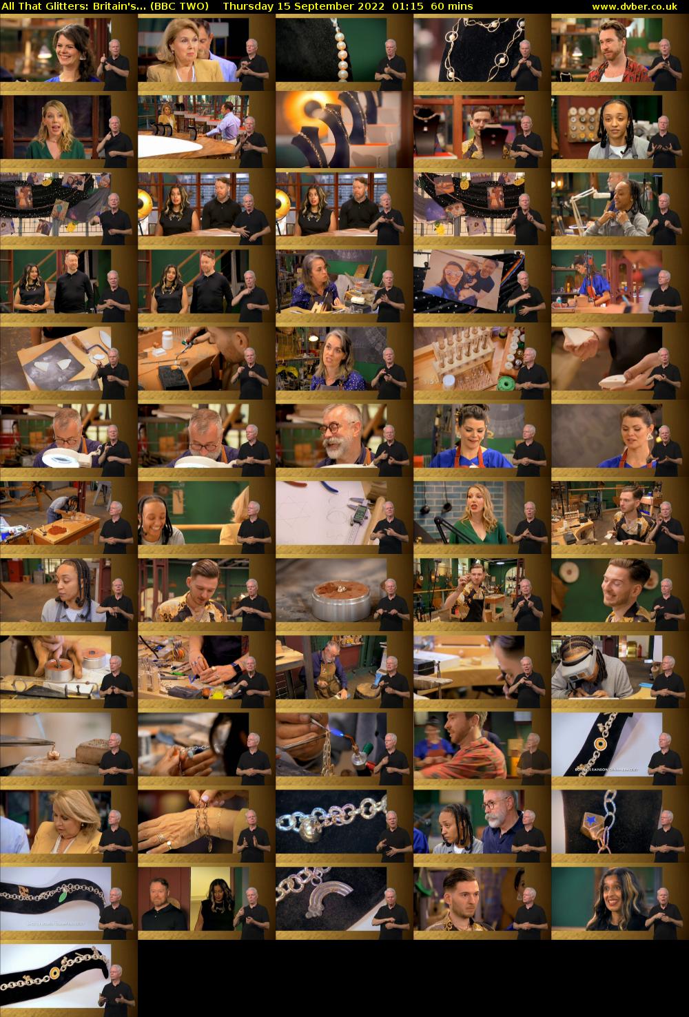 All That Glitters: Britain's... (BBC TWO) Thursday 15 September 2022 01:15 - 02:15