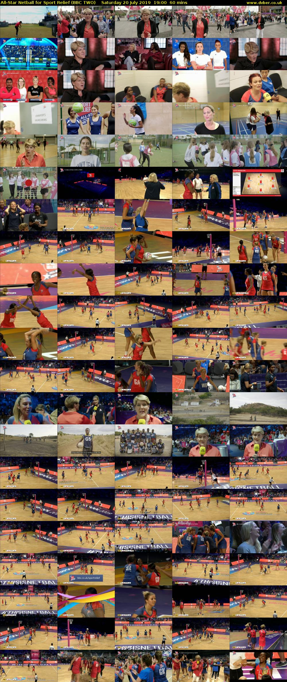 All-Star Netball for Sport Relief (BBC TWO) Saturday 20 July 2019 19:00 - 20:00
