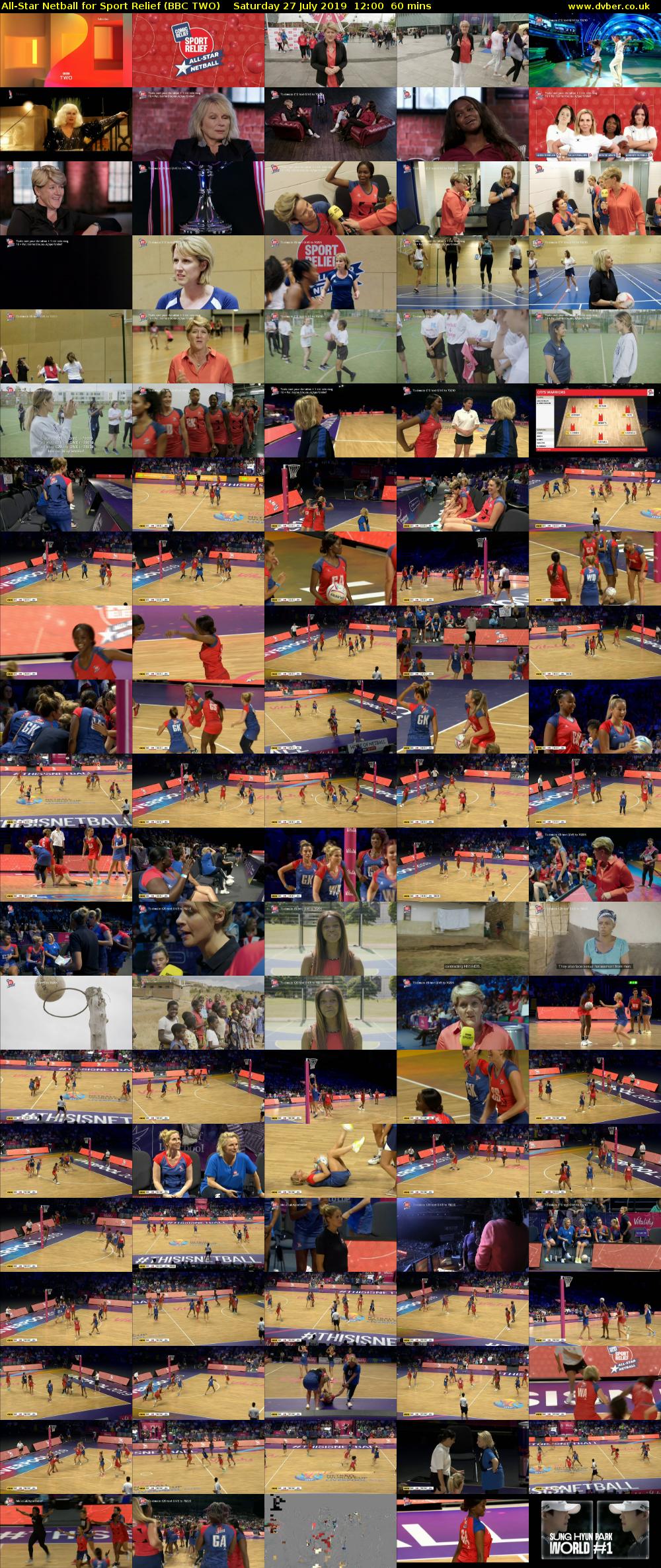 All-Star Netball for Sport Relief (BBC TWO) Saturday 27 July 2019 12:00 - 13:00