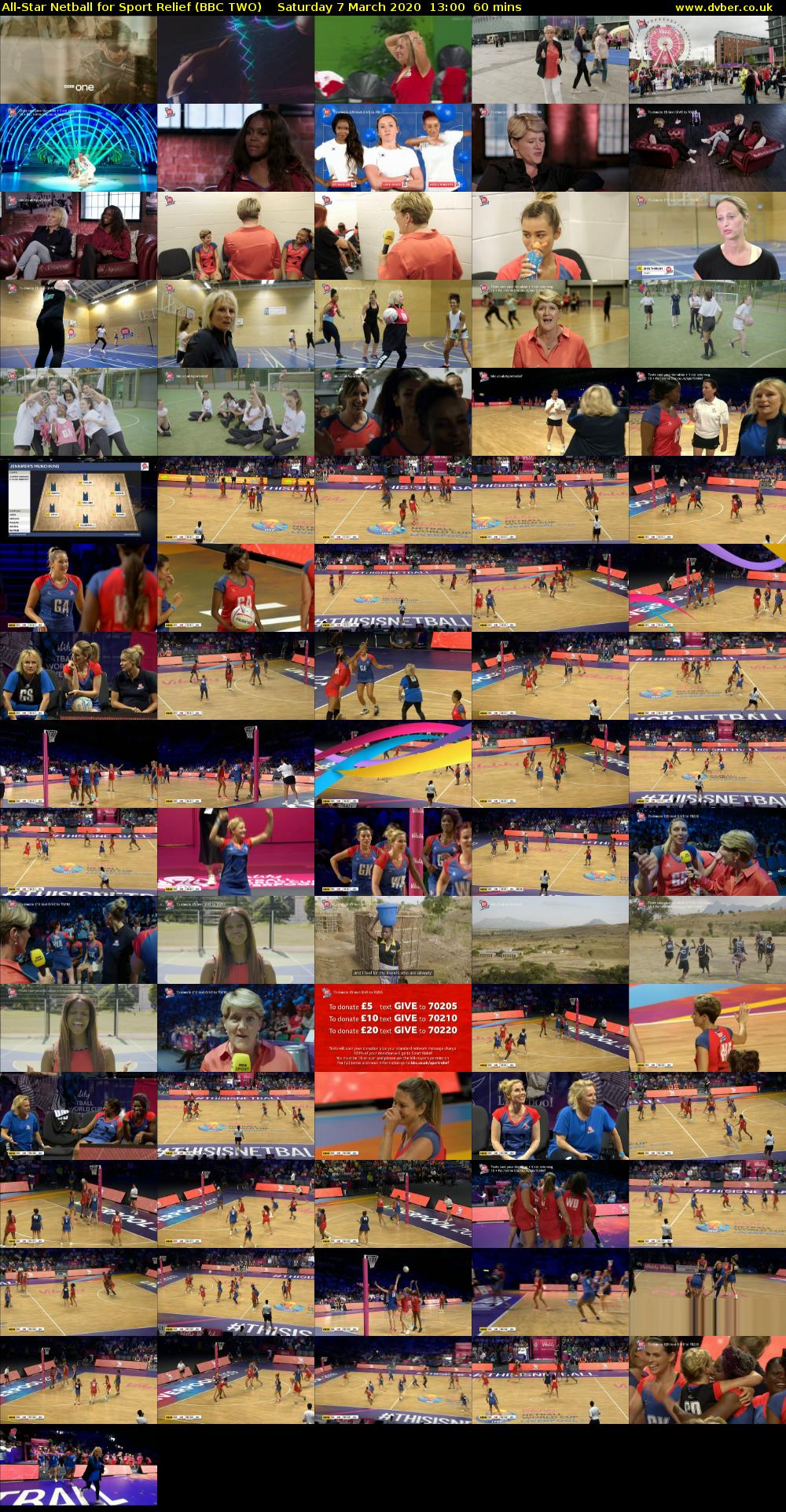 All-Star Netball for Sport Relief (BBC TWO) Saturday 7 March 2020 13:00 - 14:00
