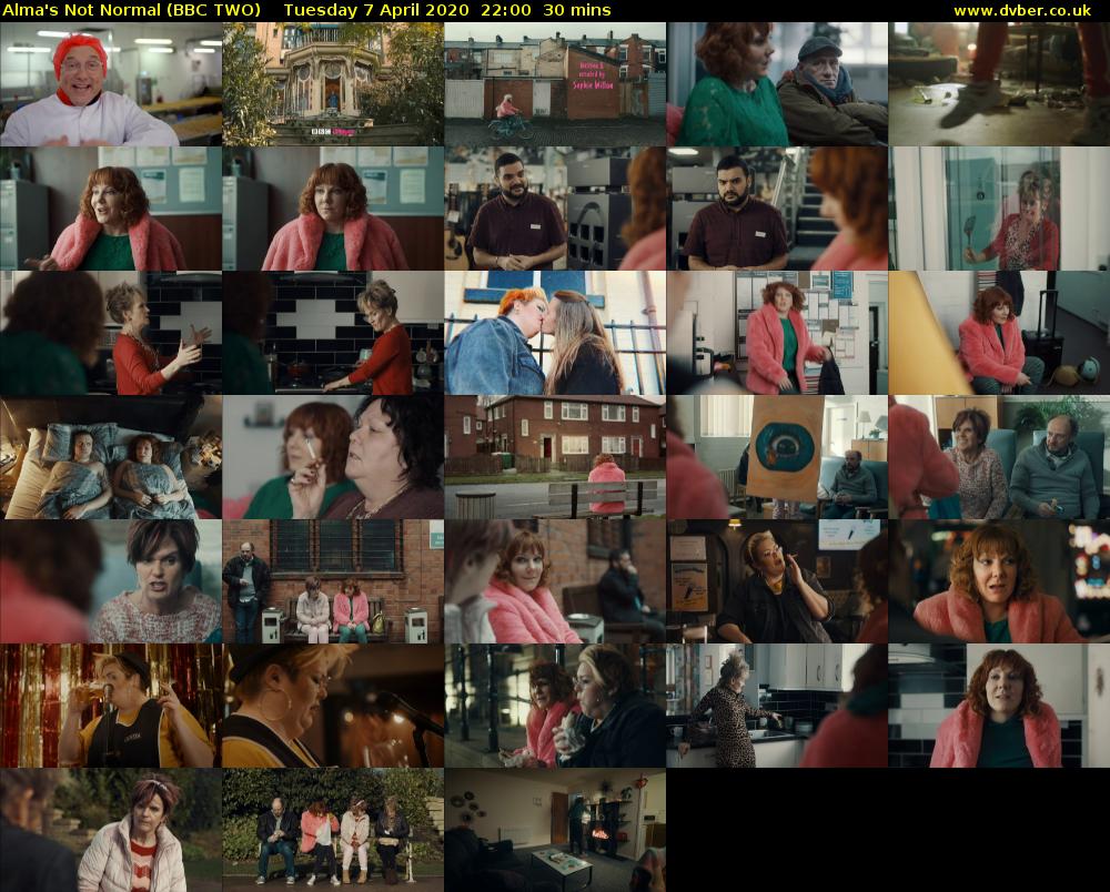 Alma's Not Normal (BBC TWO) Tuesday 7 April 2020 22:00 - 22:30