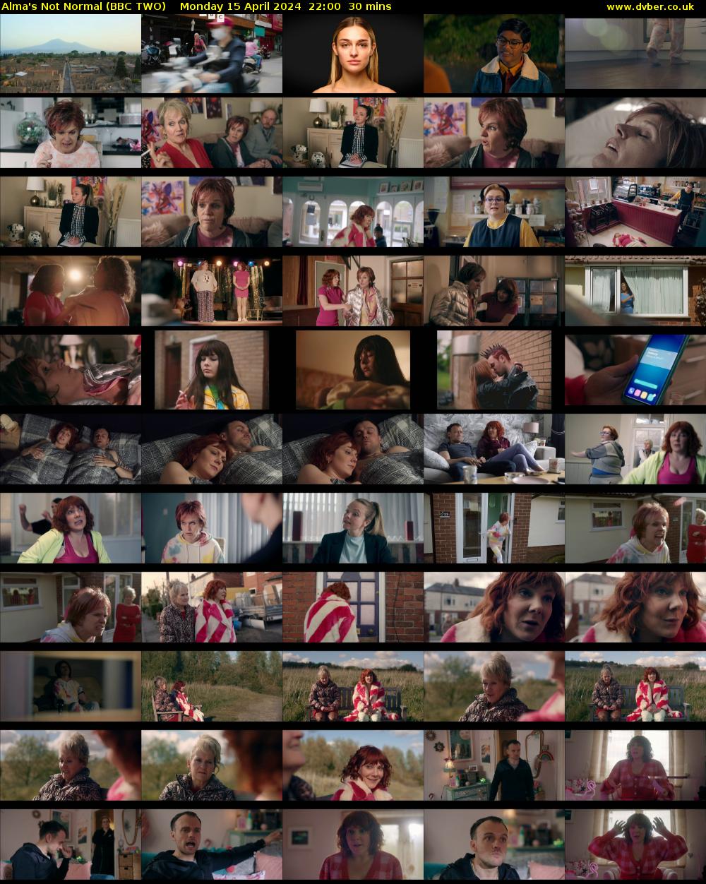 Alma's Not Normal (BBC TWO) Monday 15 April 2024 22:00 - 22:30