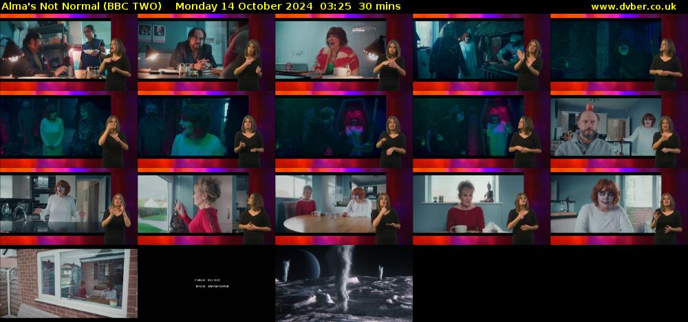 Alma's Not Normal (BBC TWO) Monday 14 October 2024 03:25 - 03:55