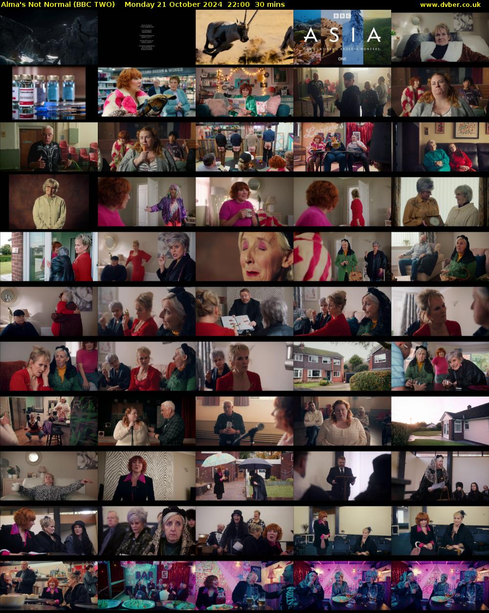 Alma's Not Normal (BBC TWO) Monday 21 October 2024 22:00 - 22:30